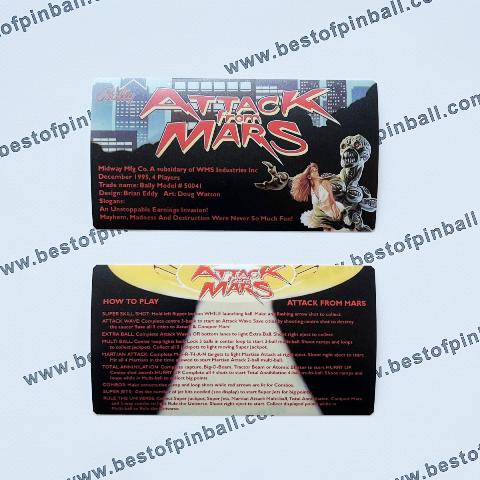 Attack from Mars Custom Cards (Bally) - zum Schließen ins Bild klicken